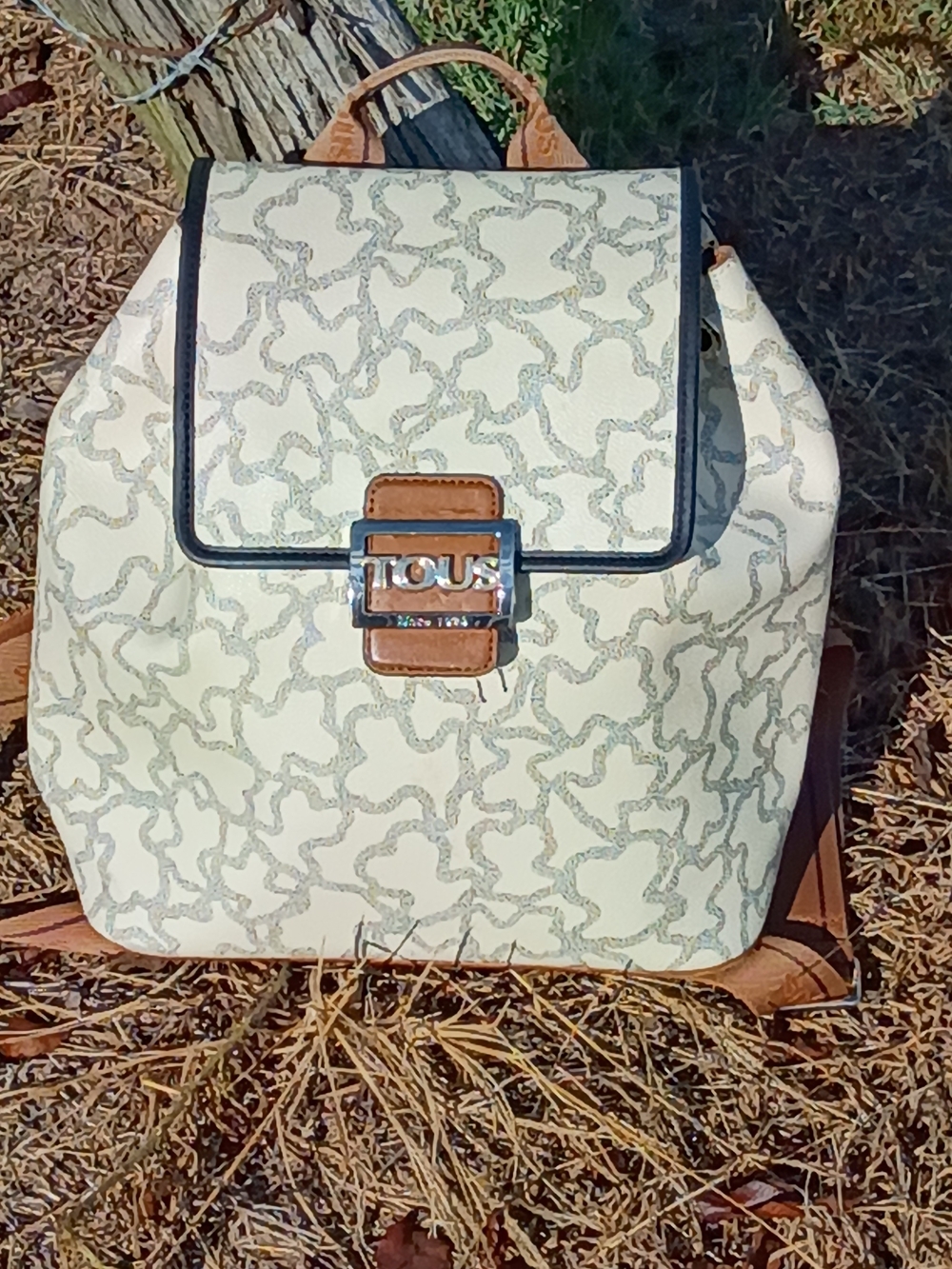 TOUS Multi Beige Iconic Backpack